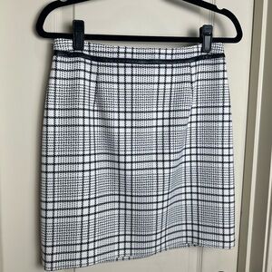 White House Black Market Monochrome Plaid Pencil Skirt